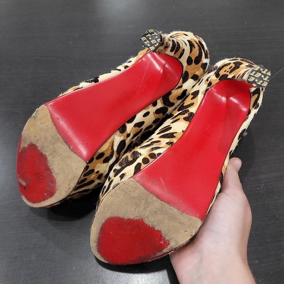 Louboutin Leopard Print Platform Heels - Picture 7 of 10